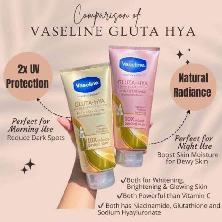 Vaseline Gluta-Hya Flawless Glow, 200ml Gluta-Hya Dewy Radiance, 200ml