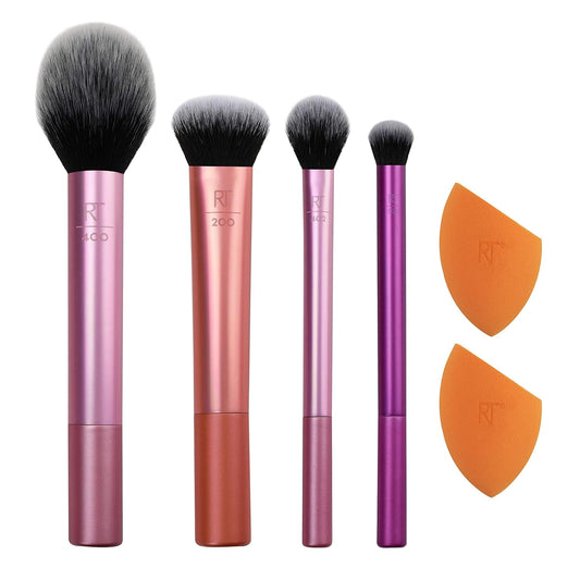 Real Techniques Everyday Essentials Brush & Sponge Set - 5 Piece Makeup Kit